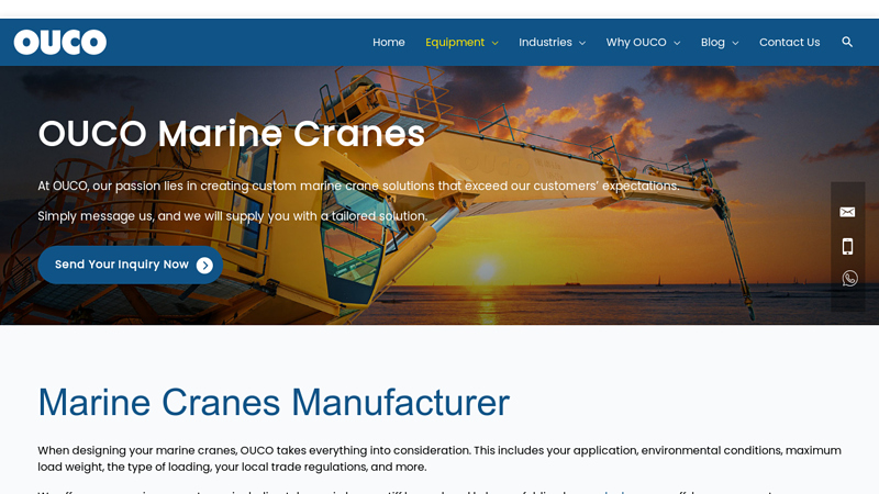 Image of Offshore Cranes Supplier And Manufacturer in China -OUCO